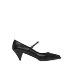 Schwarze Pumps aus Kalbsleder mit mittlerem Absatz