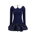 Blue Viscose Cocktail Dress