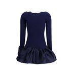 Blue Viscose Cocktail Dress