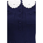 Blue Viscose Cocktail Dress