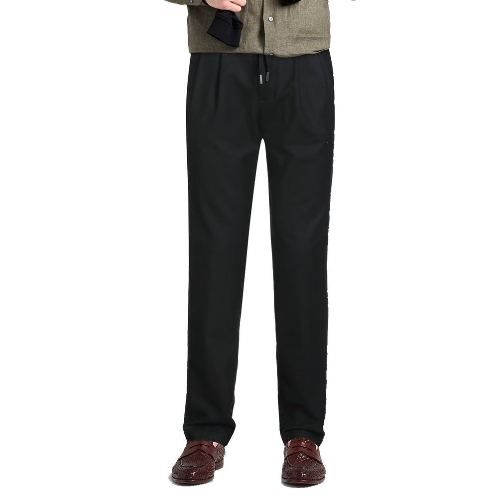Schwarze Elasthan Freizeithose