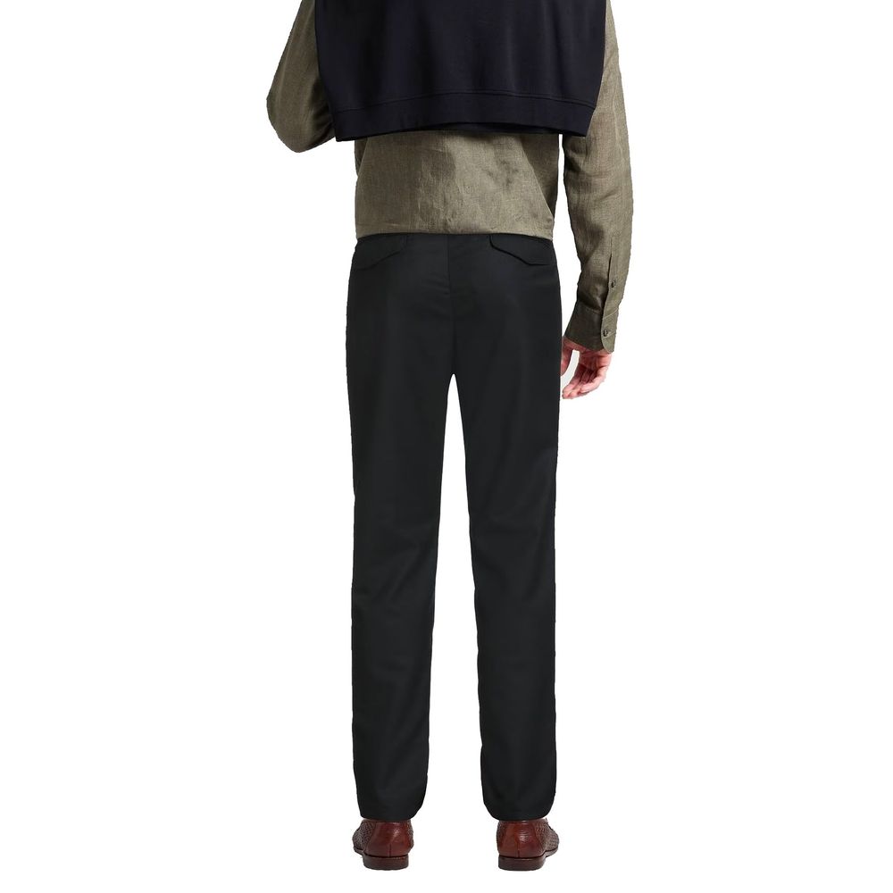 Schwarze Elasthan Freizeithose