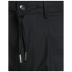Schwarze Elasthan Freizeithose