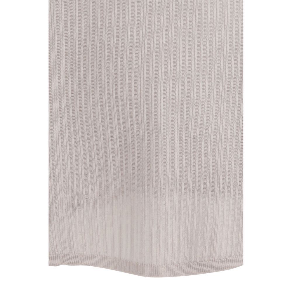 Weißer Kaschmirpullover