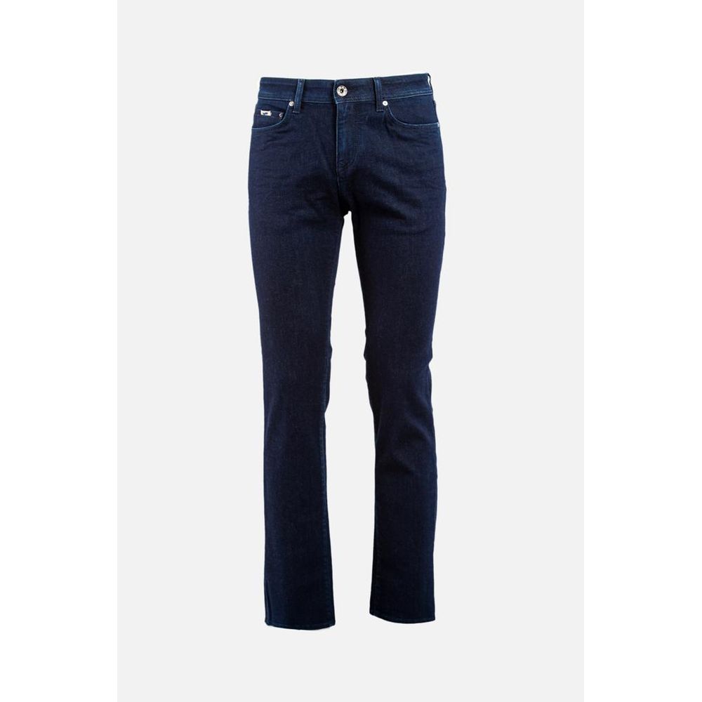 Blaue Baumwoll-Jeans mit geradem Schnitt