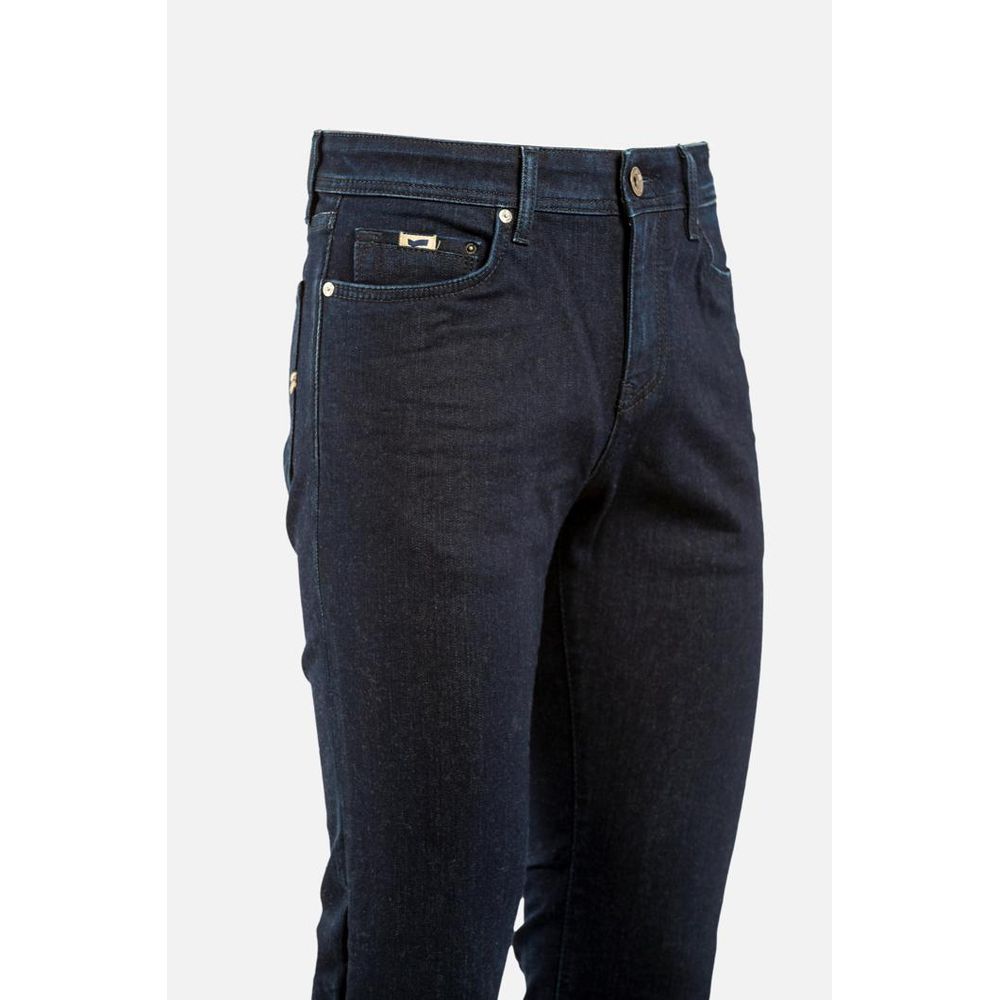 Blaue Baumwoll-Jeans mit geradem Schnitt