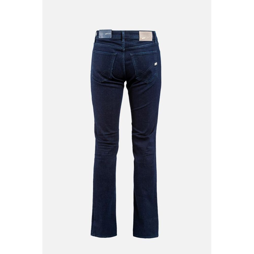 Blaue Baumwoll-Jeans mit geradem Schnitt