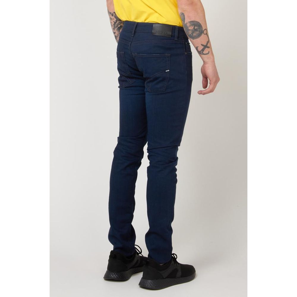 Blue Cotton Slim Fit Jeans