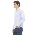 Blue Cotton Long Sleeve T-Shirt