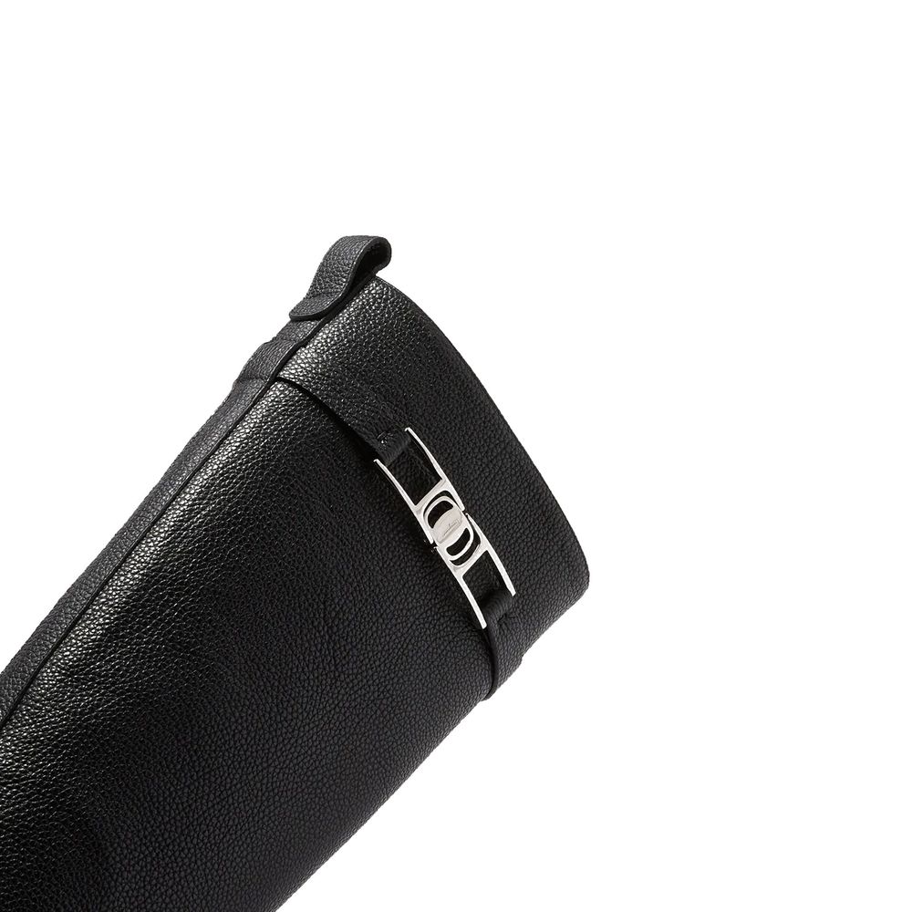 Black Calfskin Flat Boots