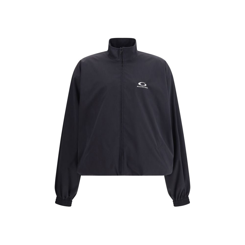 Schwarze Polyester-Shelljacke