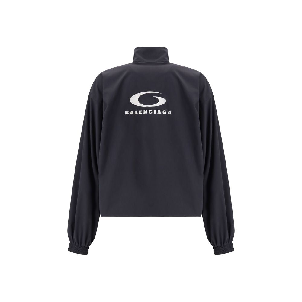 Schwarze Polyester-Shelljacke