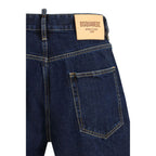 Blue Cotton Bermuda Shorts