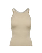 Beige Nylon Elastan Trägershirts