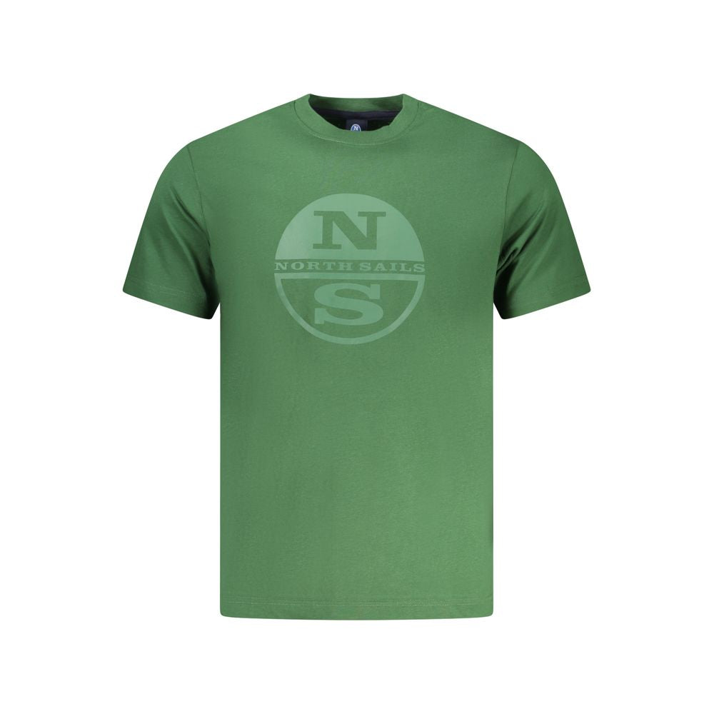 Green Cotton Men T-Shirt