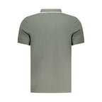Green Cotton Men Polo