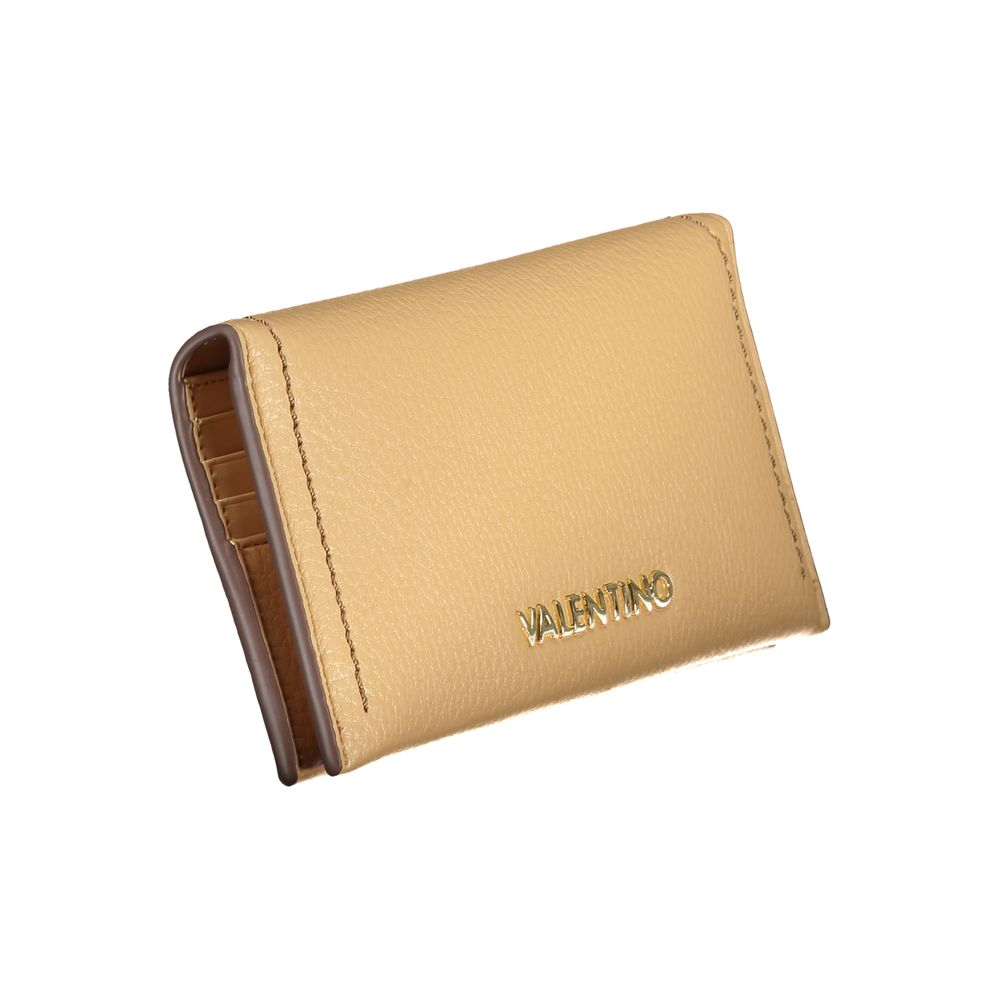 Beige Polyurethane Women's Wallet