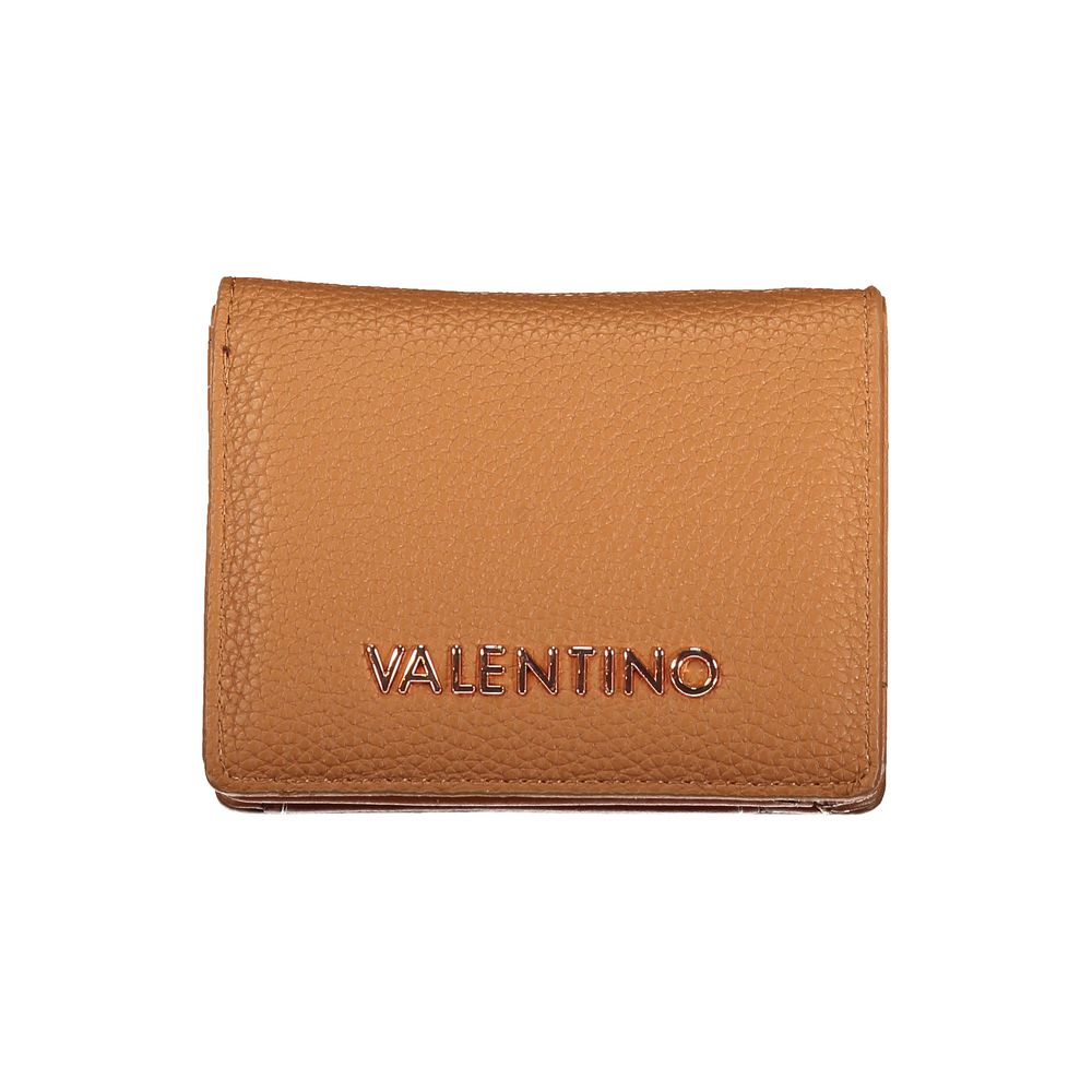 Brown Polyurethane Women's Wallet