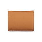 Brown Polyurethane Women's Wallet
