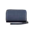 Blue Polyurethane Women Wallet