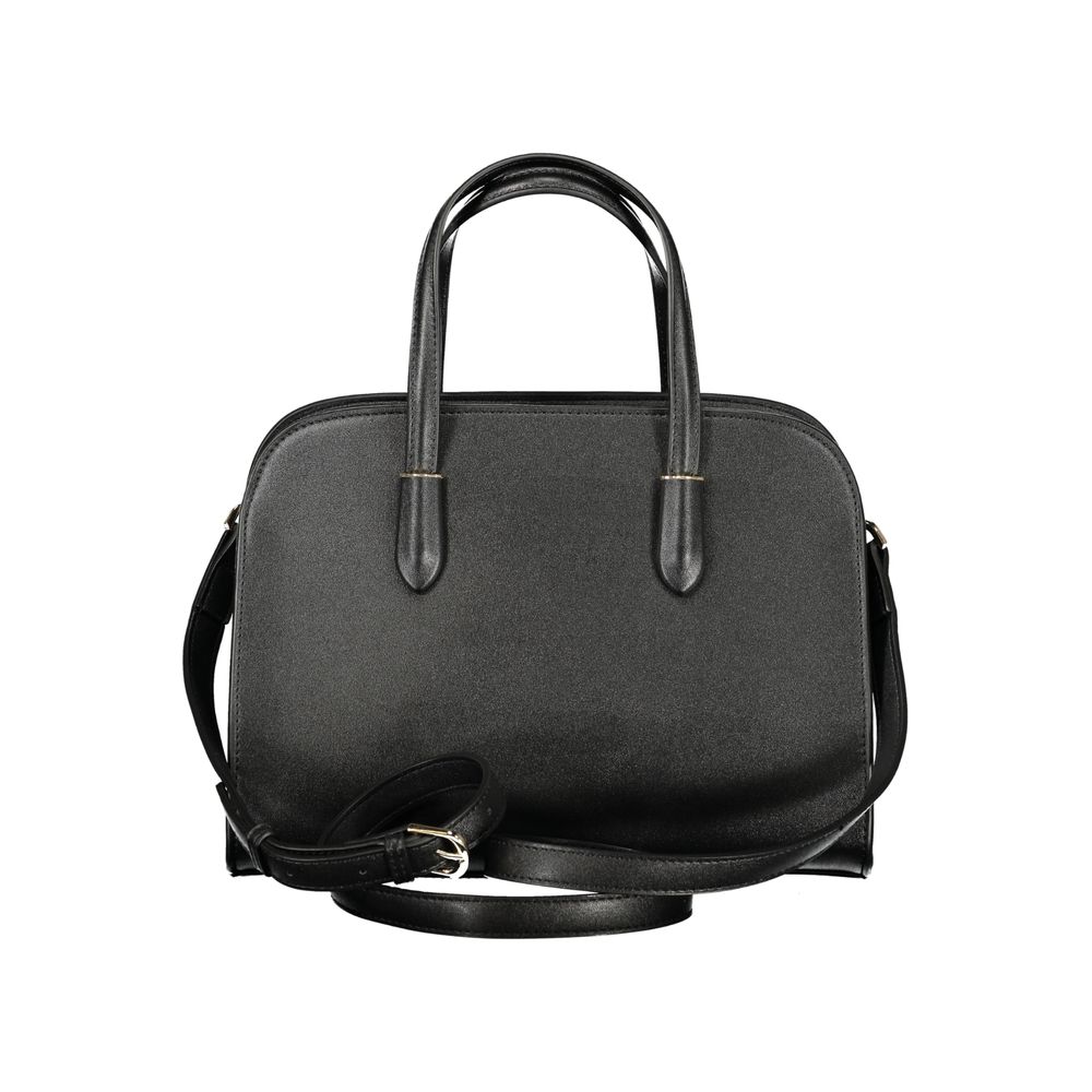 Damenhandtasche aus schwarzem Polyurethan