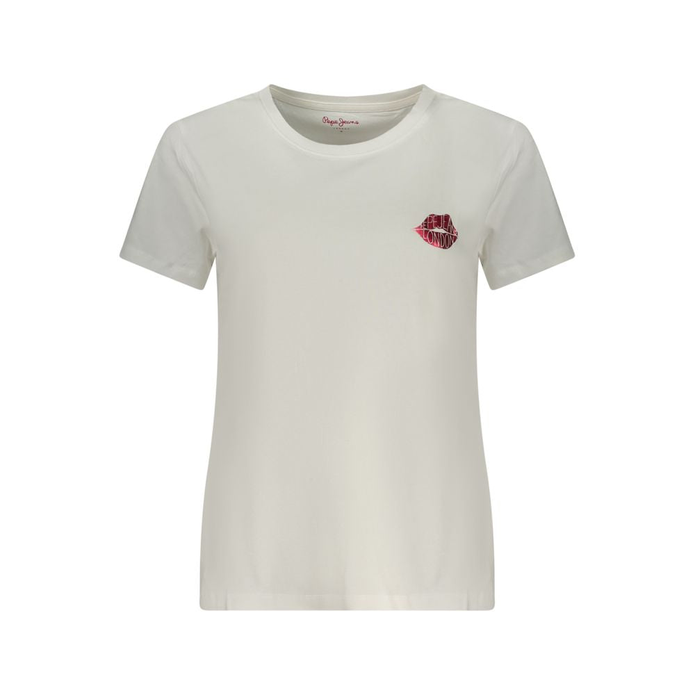 Damen-T-Shirt aus weißer Baumwolle