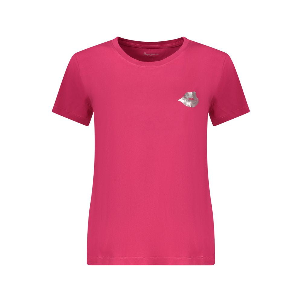 Rotes Baumwoll-T-Shirt für Damen
