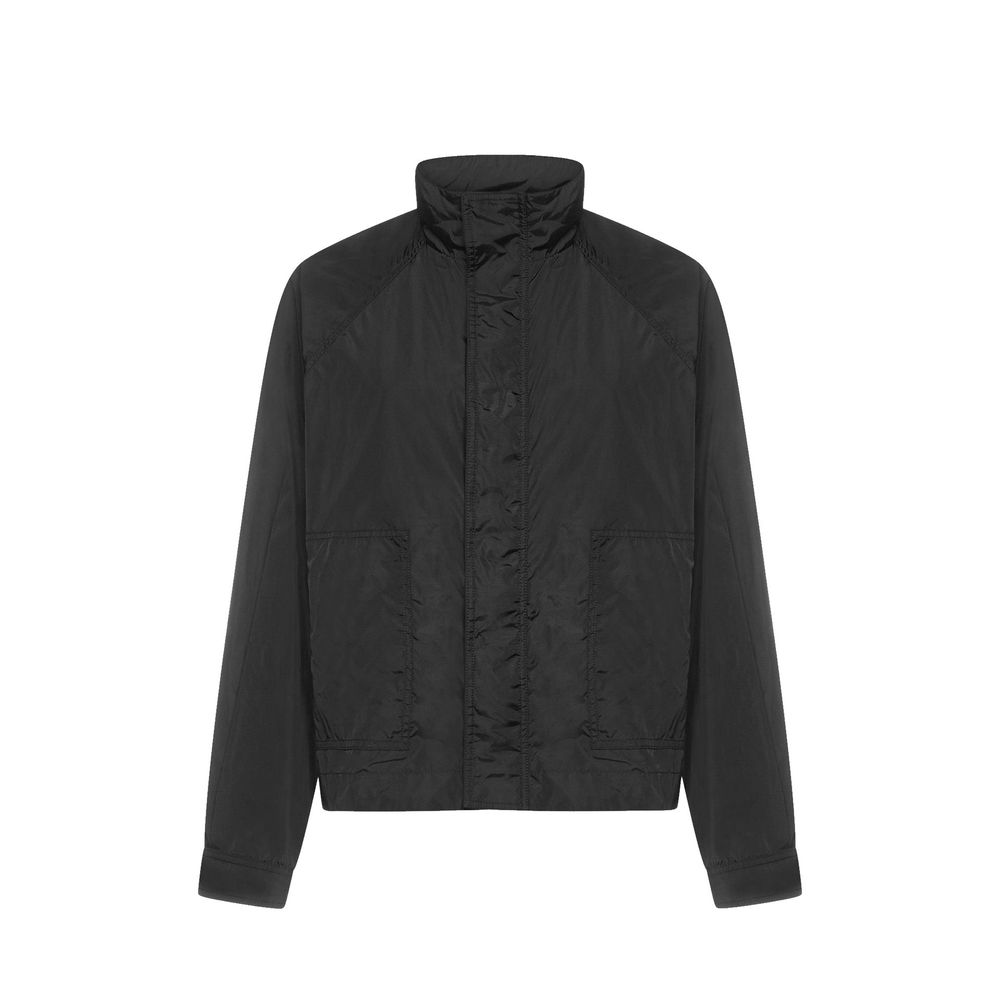Schwarze Polyamid-Shell-Jacke