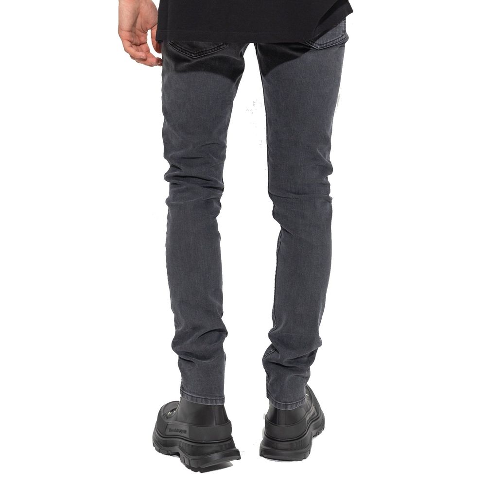 Schwarze Skinny Jeans aus Baumwolle