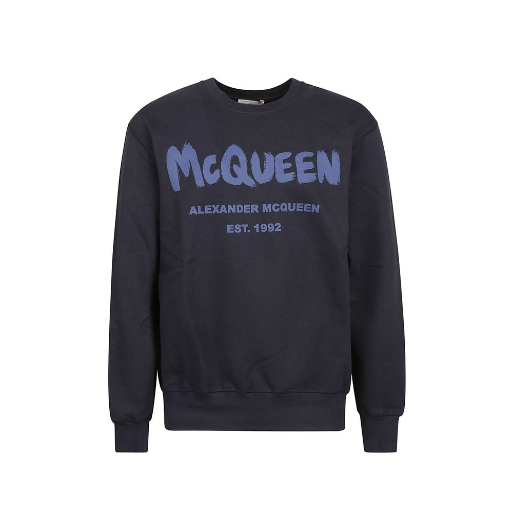 Blaues Baumwoll-Sweatshirt