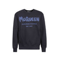 Blaues Baumwoll-Sweatshirt