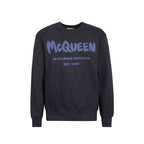 Blaues Baumwoll-Sweatshirt
