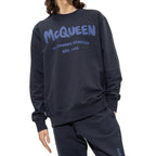 Blaues Baumwoll-Sweatshirt