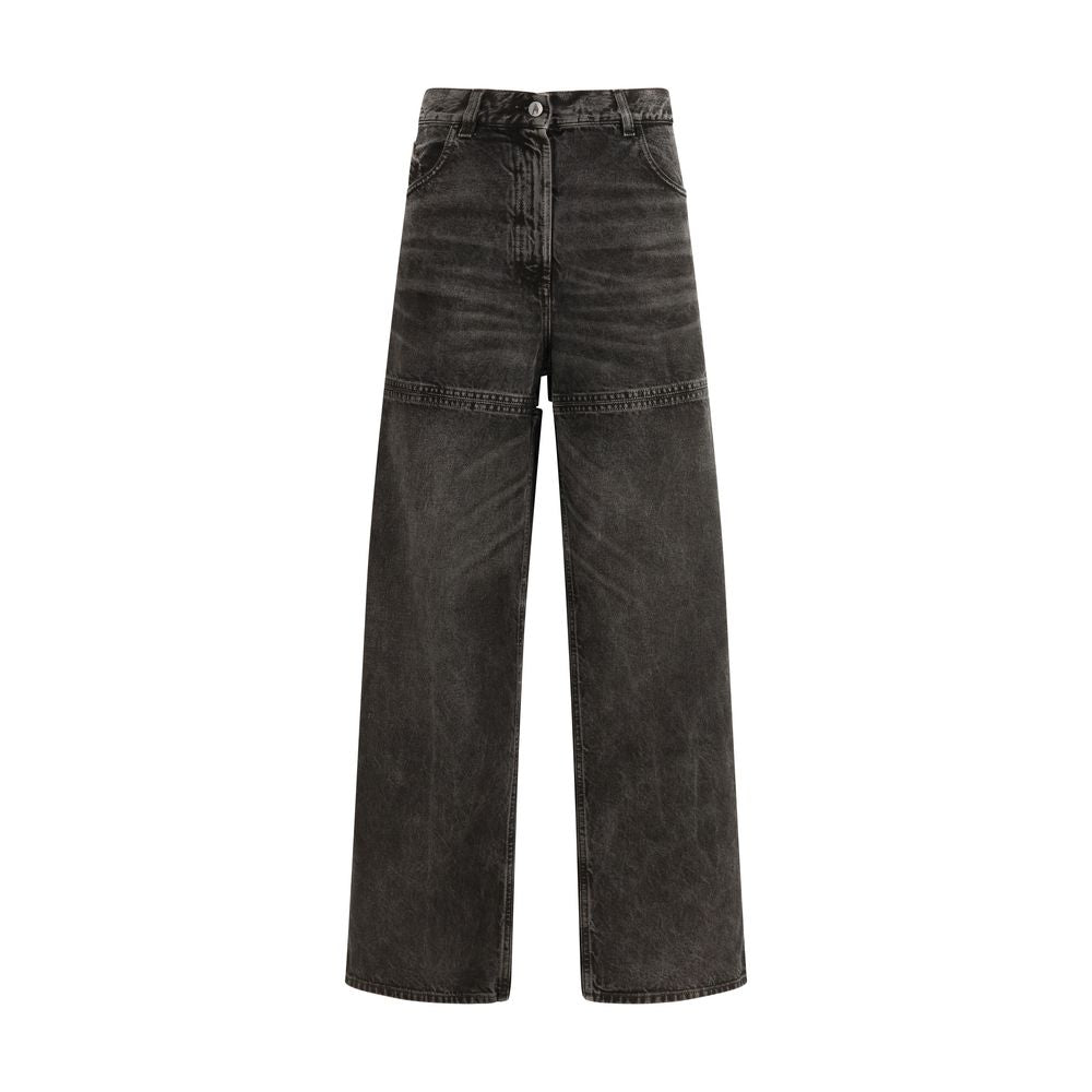 Schwarze High-Waist Jeans aus Baumwolle