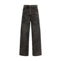 Schwarze High-Waist Jeans aus Baumwolle