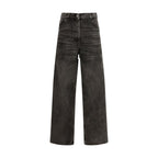 Schwarze High-Waist Jeans aus Baumwolle