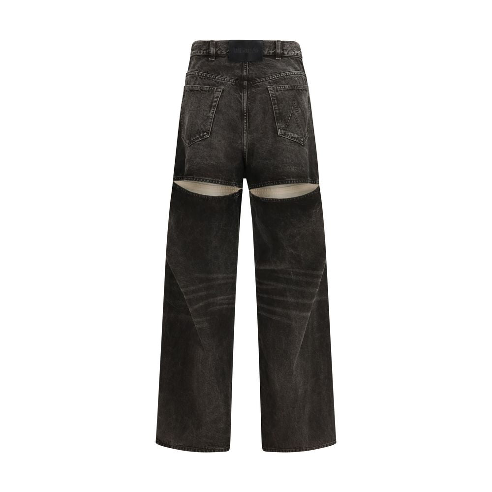 Schwarze High-Waist Jeans aus Baumwolle