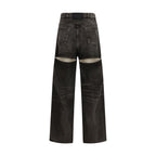 Schwarze High-Waist Jeans aus Baumwolle