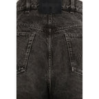Schwarze High-Waist Jeans aus Baumwolle