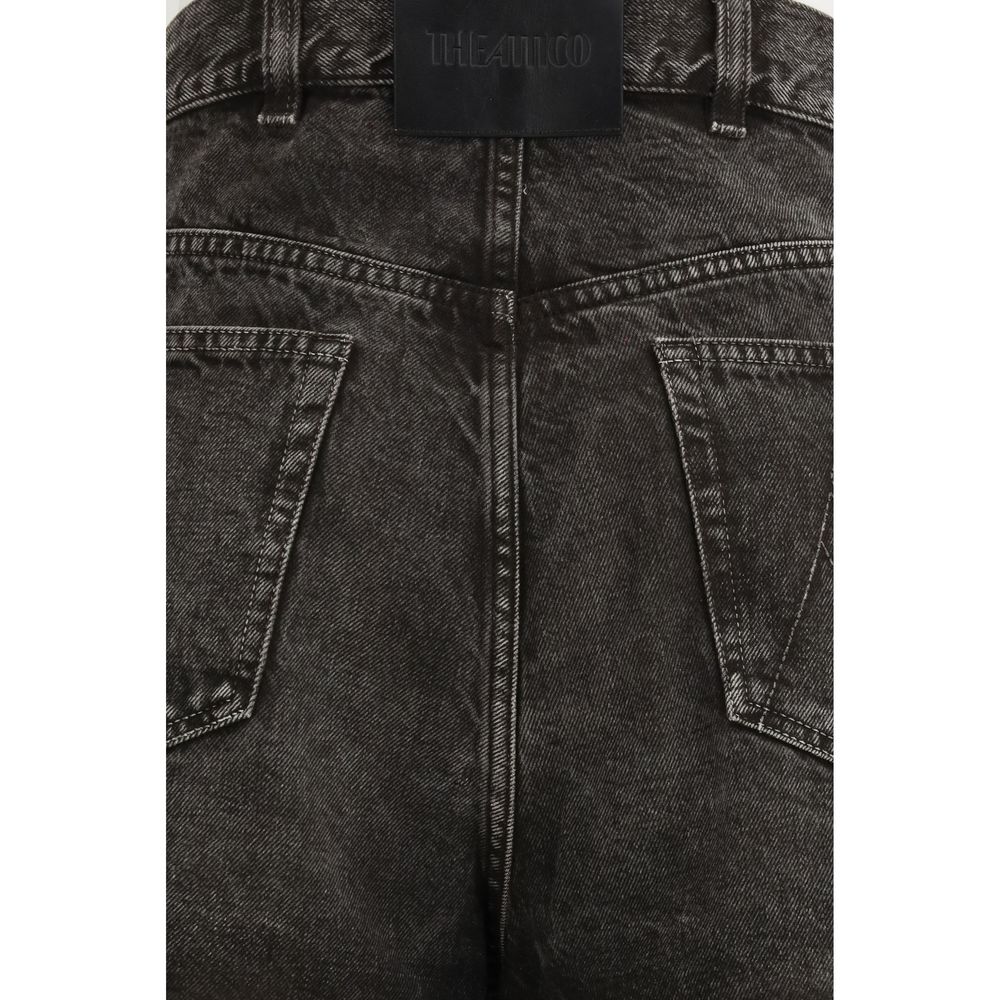 Schwarze High-Waist Jeans aus Baumwolle