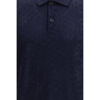 Blue Wool Polo Shirt