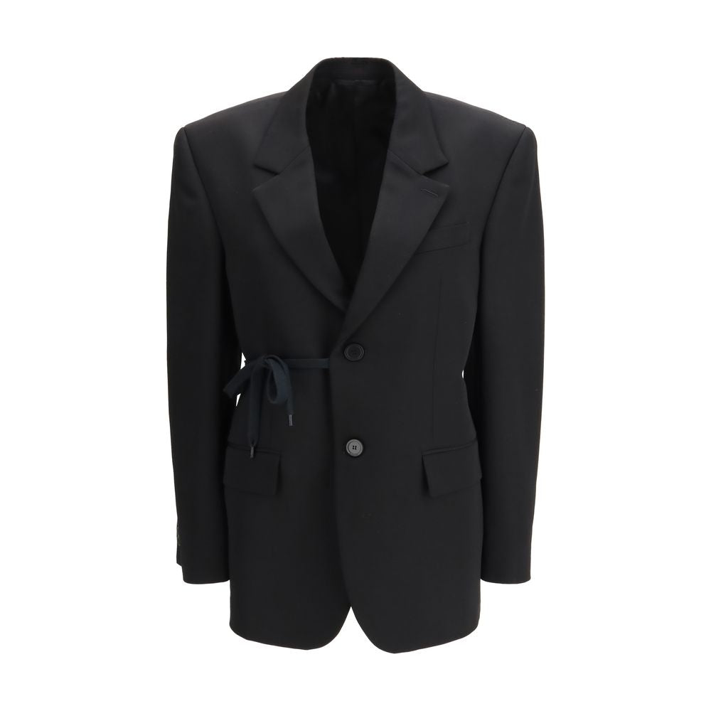 Schwarze Wolljacke