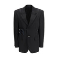 Schwarze Wolljacke
