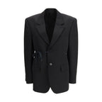 Schwarze Wolljacke