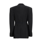Schwarze Wolljacke