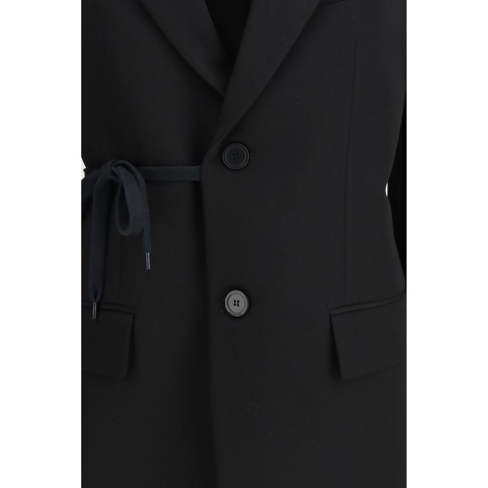 Schwarze Wolljacke