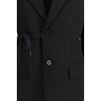 Schwarze Wolljacke