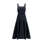 Blue Polyester Casual Dress
