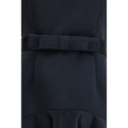 Blue Polyester Casual Dress