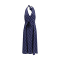 Blue Silk Casual Dress